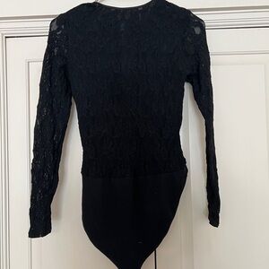 Elegant Black Lace Bodysuit